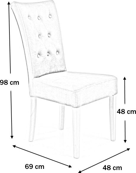Chaise de salle à manger Vermont - Chêne miel/gris Chaise de salle à manger Vermont - Chêne miel/gris