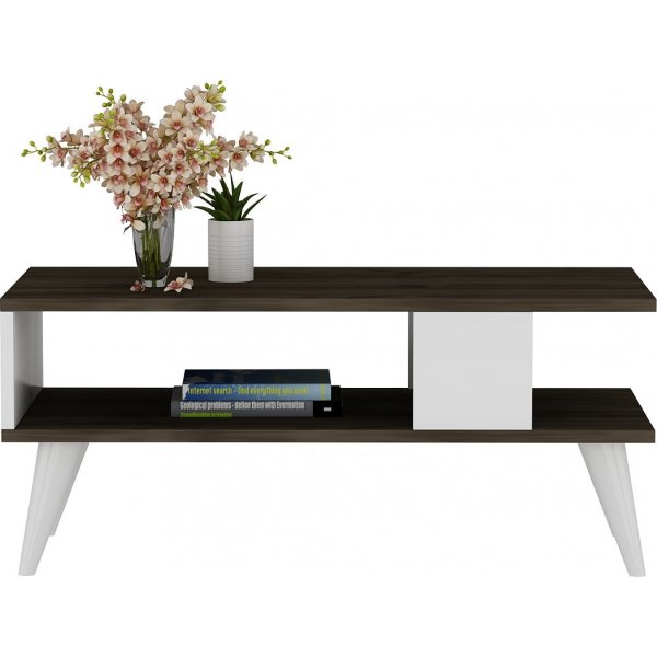 Table basse Ayca - Noyer/blanc