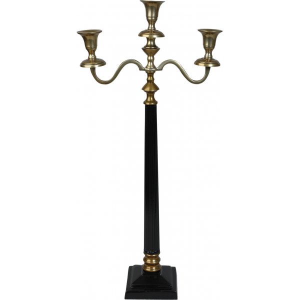 Beethoven Kandelaber Hjd 64 cm fr 3 ljus - Mssing/Svart