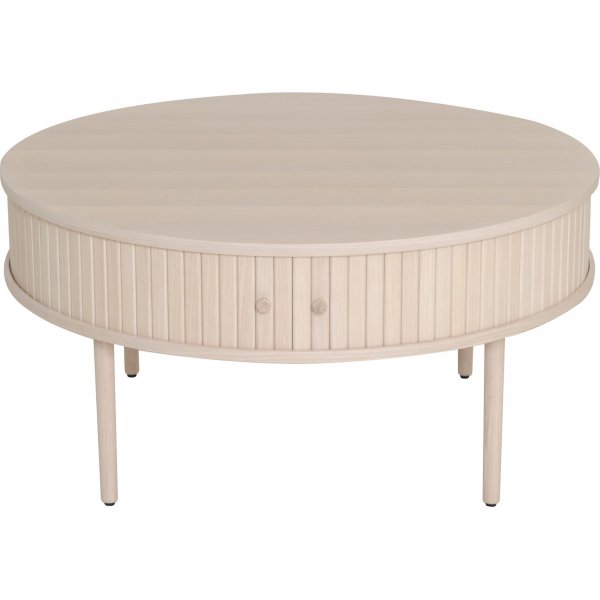 Table basse Slide 90 cm - Chne pigment blanc