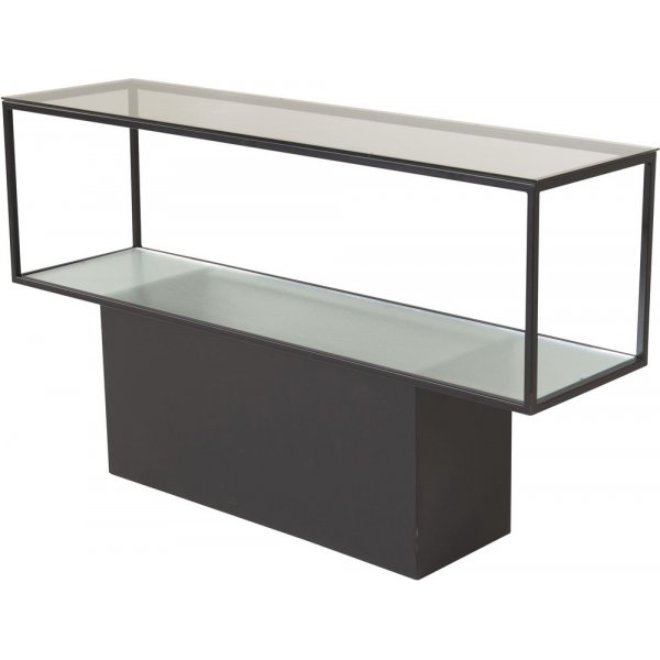 Table console Agns 130 x 35 cm - Noir/verre
