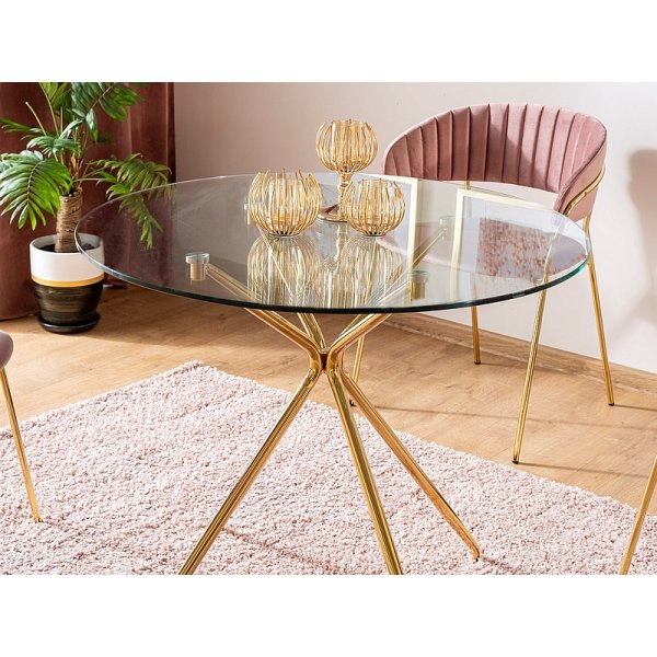 Casper eettafel 80 cm - Goud