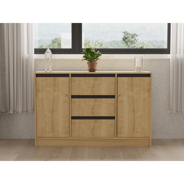 Buffet Sadu - Chêne saphir/anthracite Buffet Sadu - Chêne saphir/anthracite