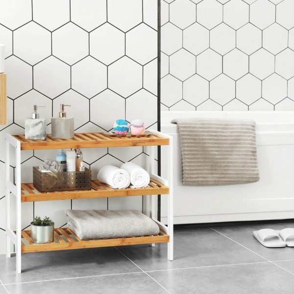 Japonica skohylla 70 x 55 cm - Bambu/vit Japonica skohylla 70 x 55 cm - Bambu/vit