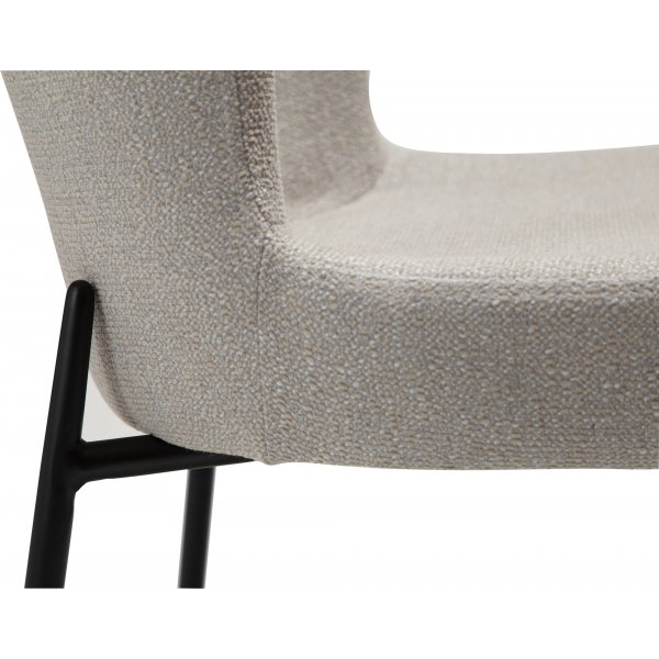 Chaise de salle  manger Glam - Cachemire boucle/noir