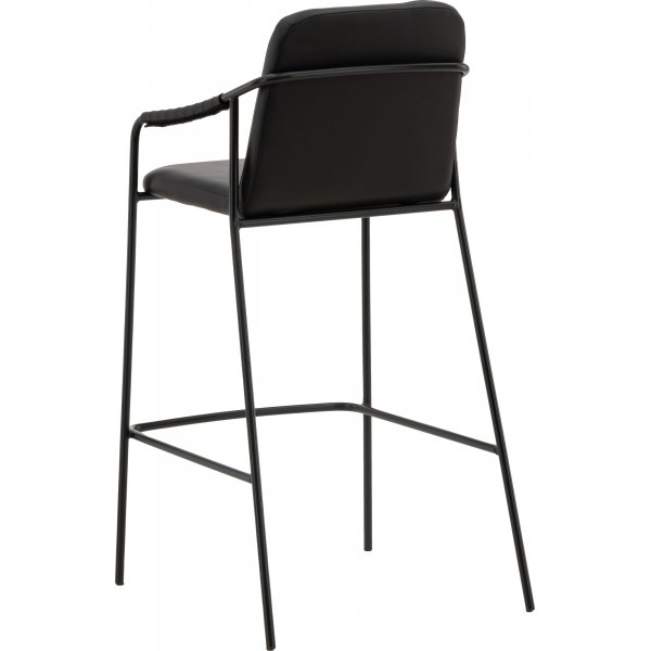 Tabouret de bar torsad - PU noir