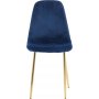 Bridge eetkamerstoel - Blauw/messing