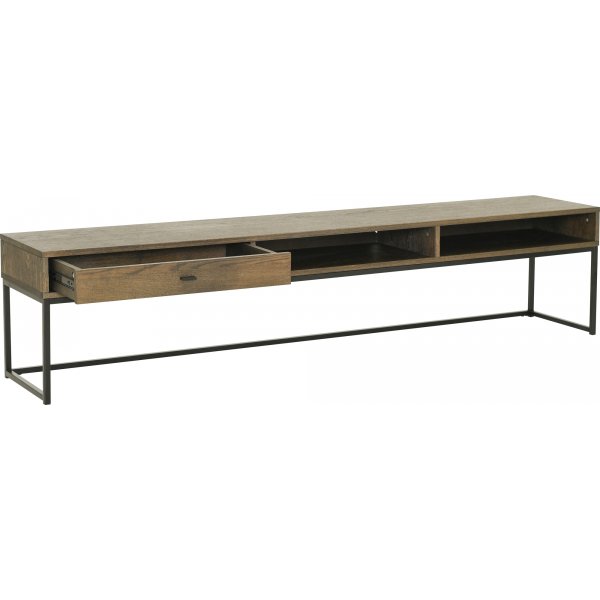 Regal TV-bnk 180 cm - Brunlackerad ekfanr