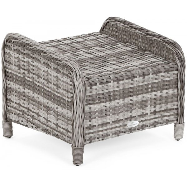 St�llbar f�t�lj Sofia med fotpall & bord - Gr�/gr� melerad