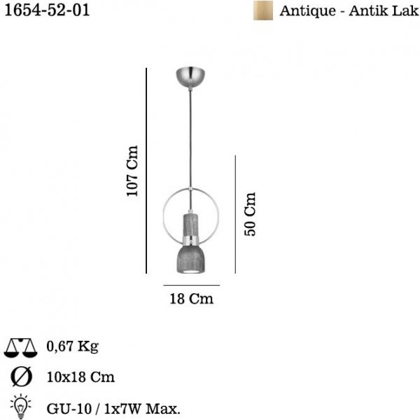 Under taklampa - Krom Under taklampa - Krom
