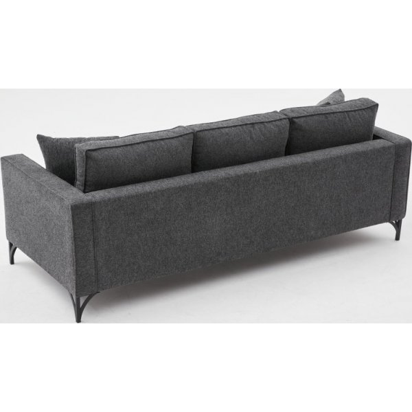 Canap 3 places Berlin - Anthracite/noir