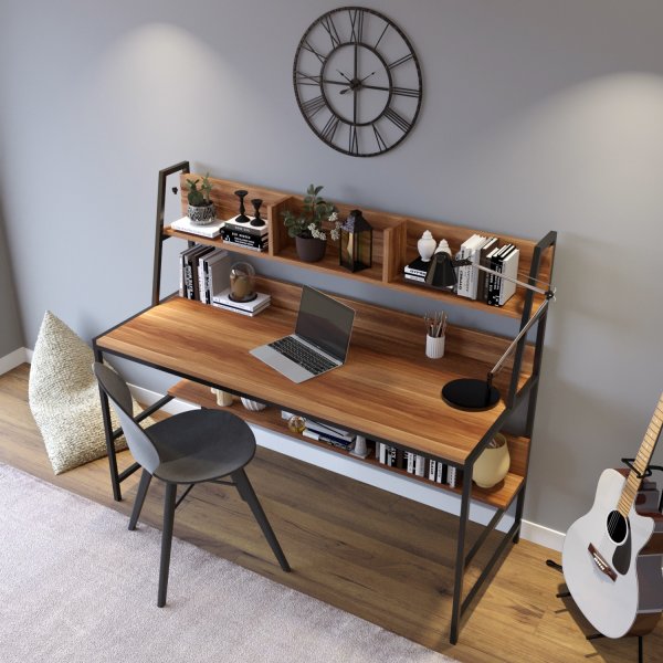 Bureau Ceren 140 x 60 cm - Noyer Bureau Ceren 140 x 60 cm - Noyer