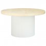Matgrupp med 2 stolar och matbord 80 cm beige/rotting - Merca/Tor