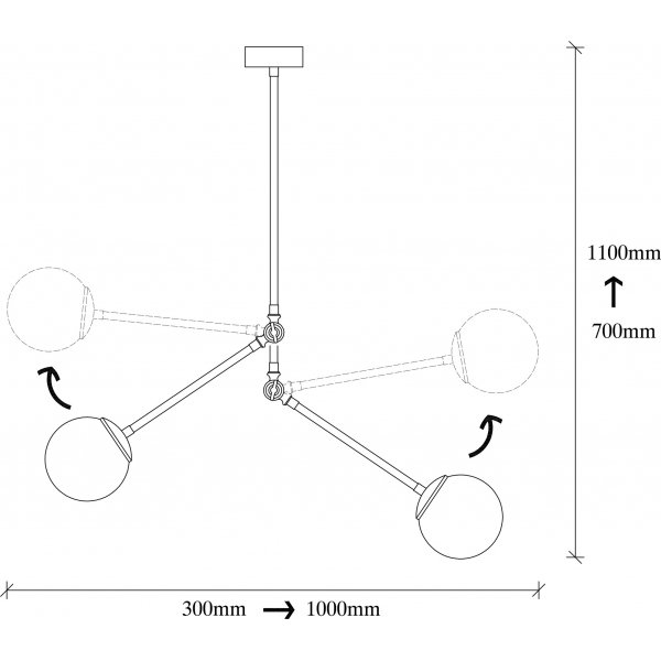 Plafonnier Cambaz 3453 - Noir/blanc