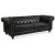 Royal Chesterfield 3-sits soffa svart konstläder