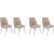 Ensemble de chaises de salle  manger Jaffa, 4 pcs - Crme/blanc