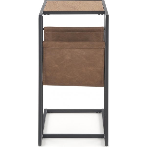 Table d\\\'appoint compacte 47 x 33 cm - Chne/noir