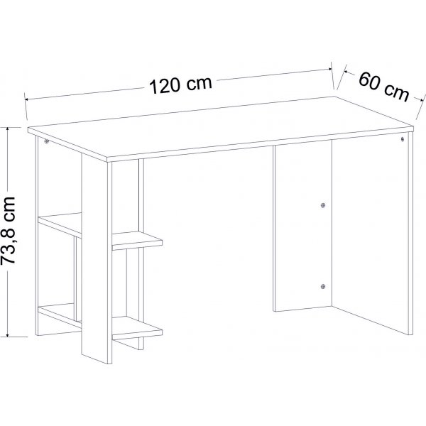 Bureau Alya 120 x 60 cm - Chne saphir