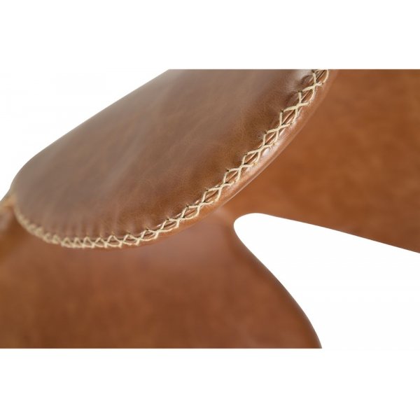 Butterfly matstol - Ljusbrunt l�der / Ljus ek