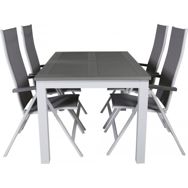 Albany utematgrupp med 4 st Albany stolar - Vit/Gr�