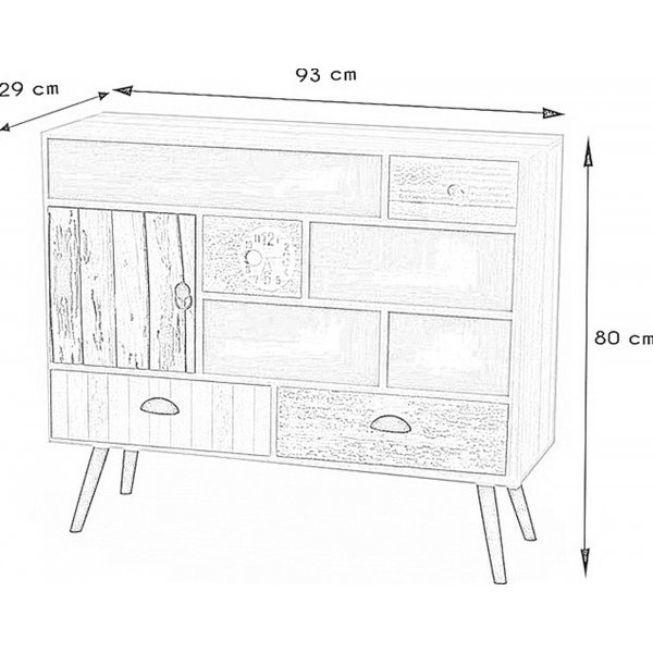 Mezzopia hylla med lådor - Flerfärgad Mezzopia hylla med lådor - Flerfärgad