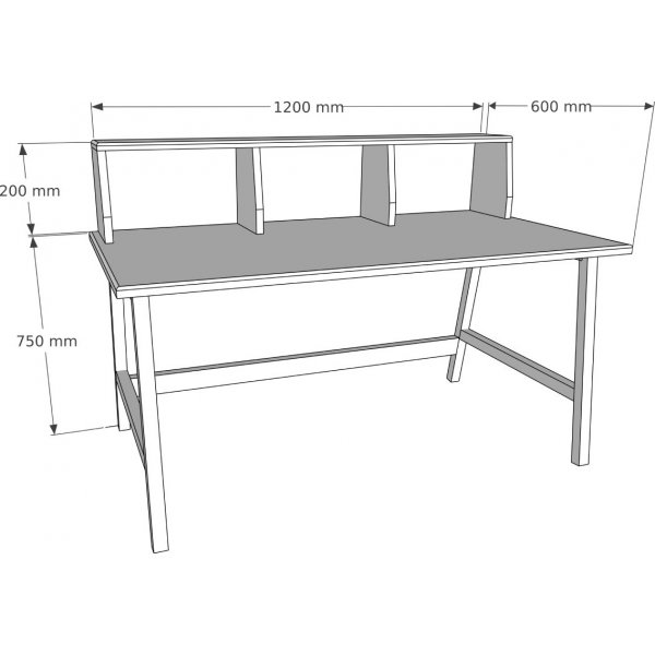 Lucy skrivbord 120x60 cm - Ek Lucy skrivbord 120x60 cm - Ek