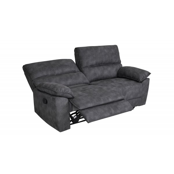 Reclinersoffa 2-sits extra bred i grtt - 197 cm