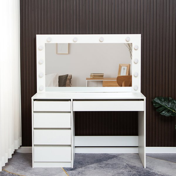 Facada sminkbord med spegel och LED-belysning Facada sminkbord med spegel och LED-belysning