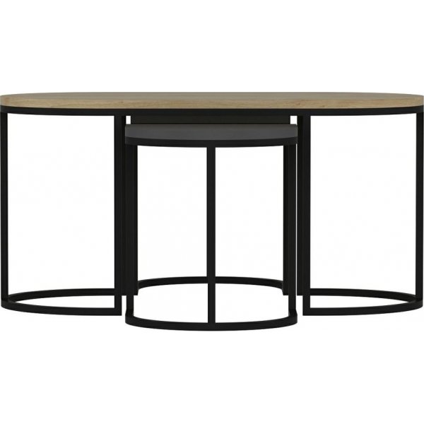 Table Dena 35/90 x 30/45 cm - Chêne/anthracite Table Dena 35/90 x 30/45 cm - Chêne/anthracite