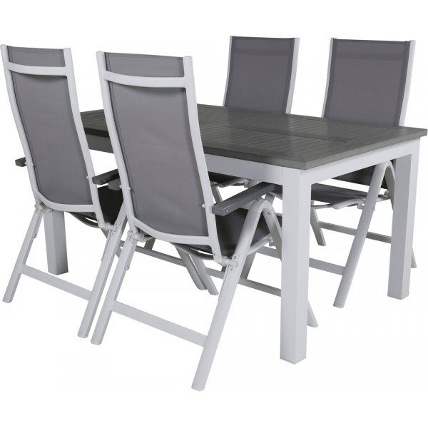 Albany utematgrupp med 4 st Albany stolar - Vit/Gr�