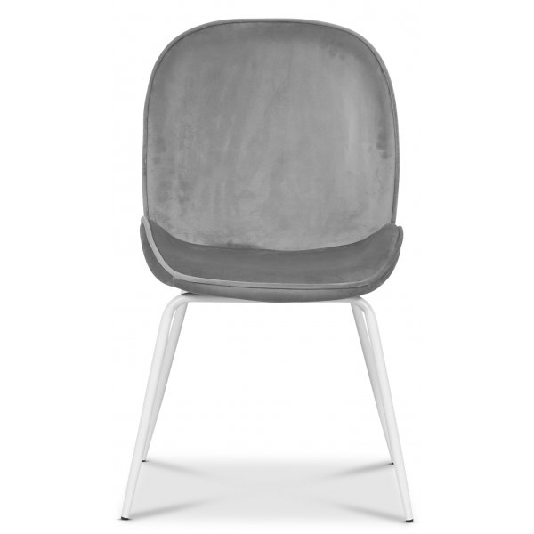 Leo stol - Grå (Sammet)/vit Leo stol - Grå (Sammet)/vit