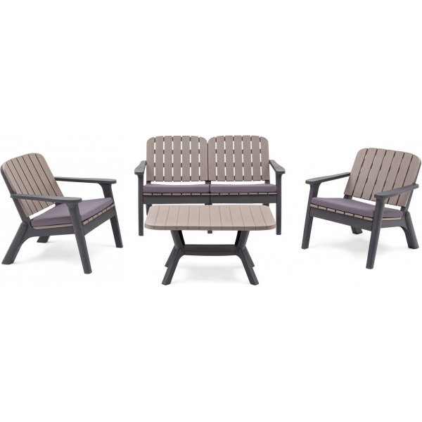 Table basse Silva 90 x 45 cm - Anthracite/vison Table basse Silva 90 x 45 cm - Anthracite/vison