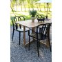 Groupe de repas Salt teak : Table dmontable en teck comprenant 4 chaises Thornet frame