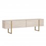 TV-b�nk Orost 180 cm - Travertin/guld