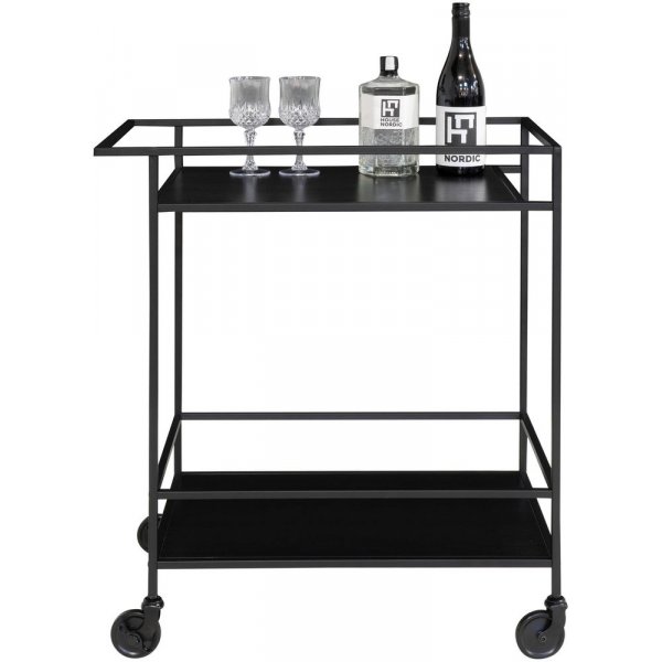 Vita Serveringsvagn 68 x 40 cm - Svart + Möbeltassar Vita Serveringsvagn 68 x 40 cm - Svart + Möbeltassar