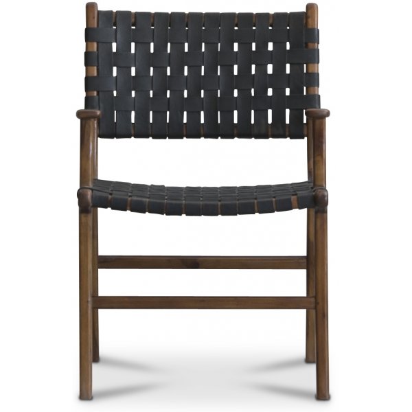 Porto karmstol - Svart / Teak Porto karmstol - Svart / Teak