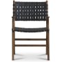 Porto karmstol - Svart / Teak