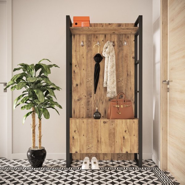 Meuble d'entrée en métal 13 - Pin Meuble d'entrée en métal 13 - Pin