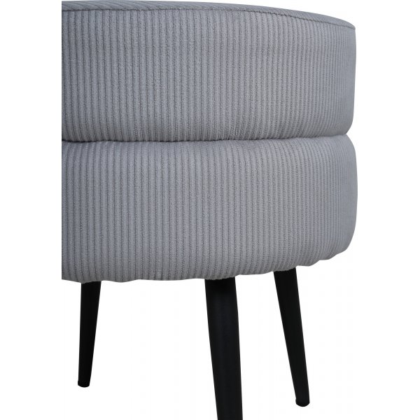 Pouf Mariana - Velours côtelé gris Pouf Mariana - Velours côtelé gris