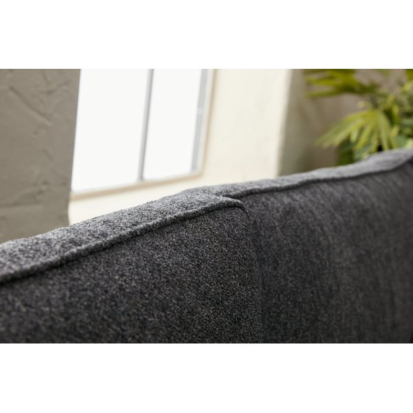 Canap divan Berlin - Anthracite/noir