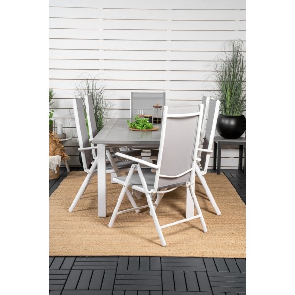 Albany utematgrupp med 6 st Break stolar - Grå/Vit Albany utematgrupp med 6 st Break stolar - Grå/Vit