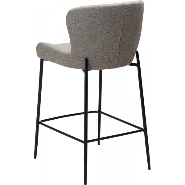 Chaise de comptoir Glam - Boucle terre galet/noir Chaise de comptoir Glam - Boucle terre galet/noir