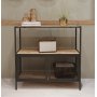Tatu reliftafel 80 x 30 cm - Eiken/zwart