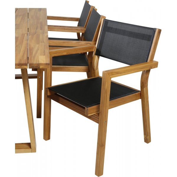 Plankton utematgrupp med 6 st Venice stolar - Svart/Natur Plankton utematgrupp med 6 st Venice stolar - Svart/Natur