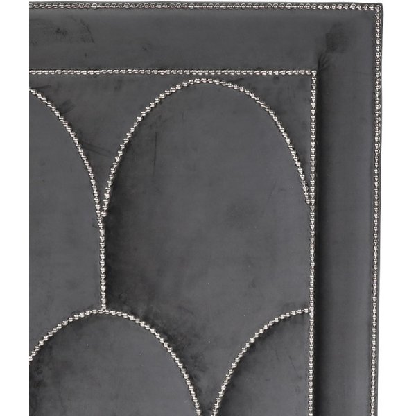 Tête de lit Bianca Anthracite (Velours) - Toutes largeurs Tête de lit Bianca Anthracite (Velours) - Toutes largeurs