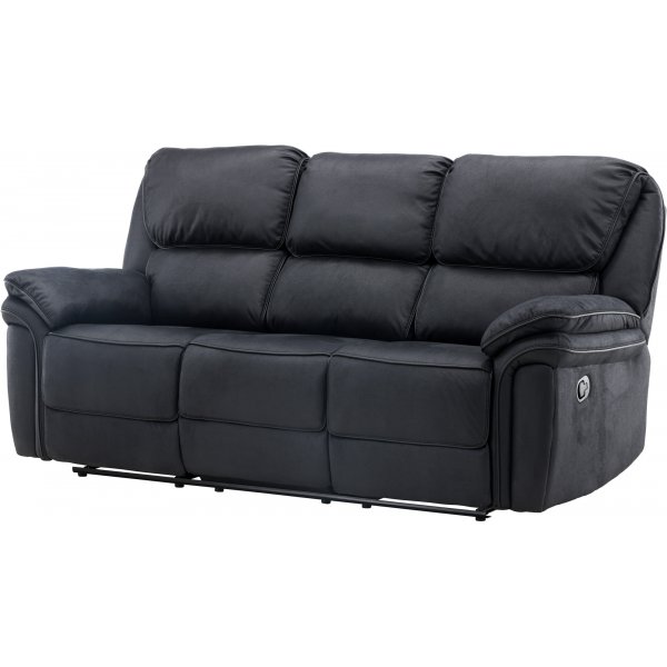 Canap inclinable 3 places Saranda - Noir