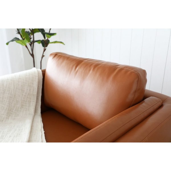 Fåtölj cognacs färgat konstläder - Cansas Fåtölj cognacs färgat konstläder - Cansas