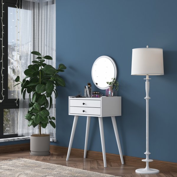 Bijou kaptafel 9 - 74 x 36,8 cm - Wit Bijou kaptafel 9 - 74 x 36,8 cm - Wit