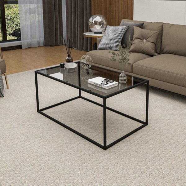 Table basse Coruna Noir - 90 x 50 cm