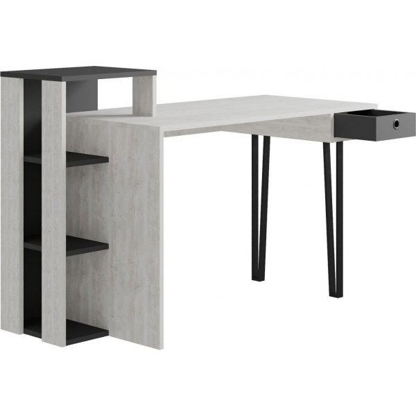Loyd skrivbord 141x92 cm - Vit/antracit Loyd skrivbord 141x92 cm - Vit/antracit